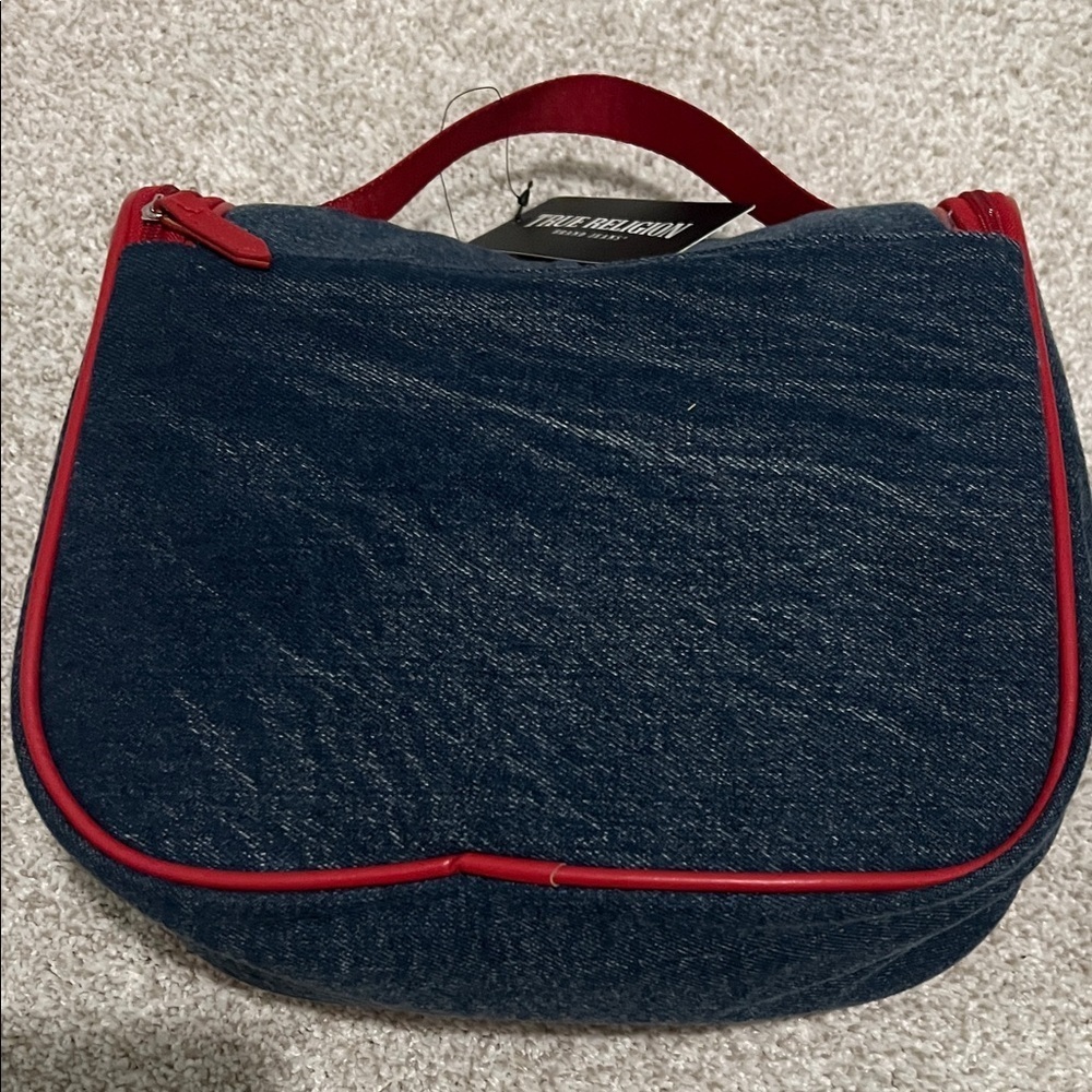 True Religion Denim and Red Toiletry Bag - Picture 3 of 5